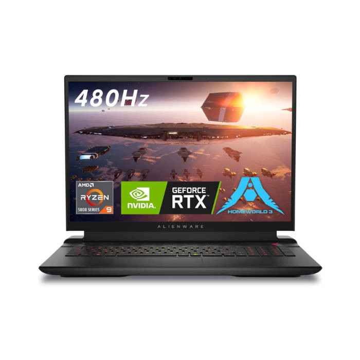 Alienware m18 AMD Gaming Laptop - 18-inch FHD+ (1920 x 1200) 480Hz 3ms Display, AMD Ryzen 9-7845HX, 32GB DDR5 RAM, 1TB SSD, NVIDIA GeForce RTX 4080 GDDR6, 1-Year Premium Support - Dark Metallic Moon