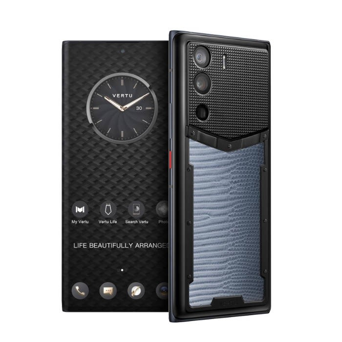 METAVERTU Web 3.0 Lizard Skin 5G Phone, Unlocked Android Smartphone, Secure Encrypted, Double Systems, 64MP Camera, 144Hz AMOLED Curved Display, Dual SIM, Fast Charge (Gradient Orange, 12G+512G)