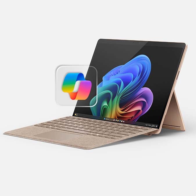 Microsoft Surface Pro 2-in-1 Laptop/Tablet (2024), Windows 11 Copilot+ PC, 13" Touchscreen Display, Snapdragon X Plus (10 Core), 16GB RAM, 512GB Storage, Dune