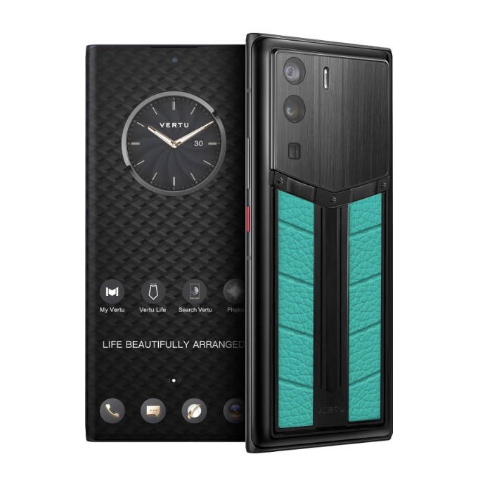 METAVERTU Race Track Calfskin Web3 5G Phone, Unlocked Android Smartphone, Secure Encrypted, Double Systems, 64MP Camera, 144Hz AMOLED Curved Display, Dual SIM, Fast Charge (Green, 12G+512G)