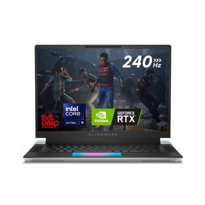 Alienware X16 R2 Gaming Laptop - 16-inch QHD+ 240Hz 3ms Display, Intel Core Ultra 9-185H, 32GB LPDDR5X RAM, 1TB SSD, NVIDIA GeForce RTX 4080 12GB GDDR6, Windows 11 Home, Onsite Service - Lunar Silver