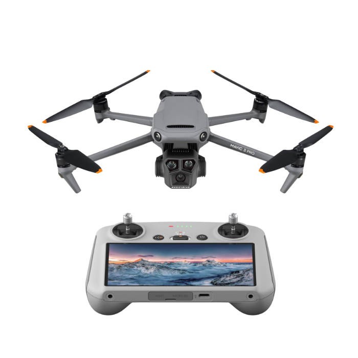 DJI Mavic 3 Pro with DJI RC, Flagship Triple-Camera Drone with 4/3 CMOS Hasselblad Camera, 43-Min Flight Time, 15km HD Video Transmission, FAA Remote ID Compliant, 4K Camera Drone for Adults